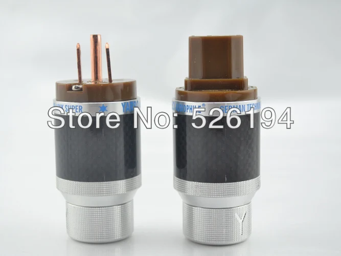 

Free shipping Original YaBao GY-912CF-C Red Copper Hi-End US Male AC power IEC Plug & AC power plug