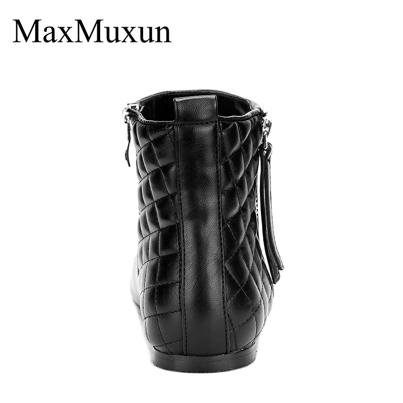 MaxMuxun Women's Booties Classic Flat Heel Ankle Pointed Toe Boots For Women Spring Autumn Fashion Causal Short Chelsea Boots