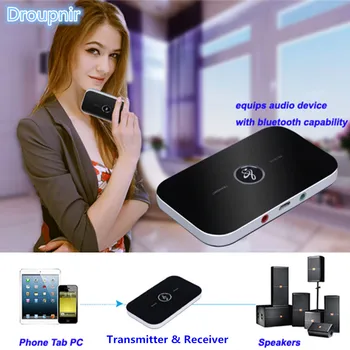 

B6 2in1 Bluetooth 4.1 Transmitter Receiver Wireless A2DP Audio Adapter Aux 3.5mm Audio Player for TV Home Stereo Smartphone PC