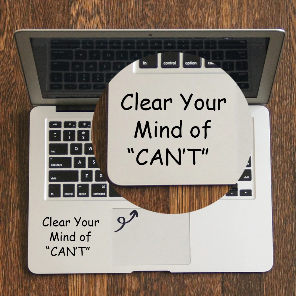 Очистить свой ум не можете Цитата Наклейка для трекпада ноутбука Наклейка для Macbook Pro Air retina 11 12 13 14 15 дюймов Mac Book тачпад кожи