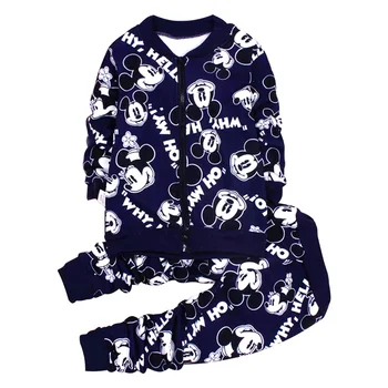 

Winter Mickey Baby Boys Clothing Sets Minnie Thick Jacket Sweatshirt Pant 2psc Girls Sports Suit Casual Outfit Baby Kid Clothing