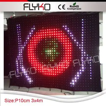 

Free Shipping stage backdrops led light black curtain led video curtain