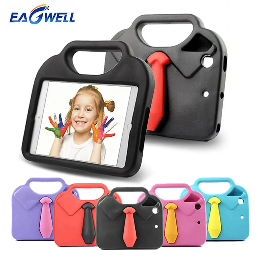 

Kids Shockproof Case For New iPad 9.7 2017 2018 Pro 9.7 inch Air 2 Air 1 Cute Necktie EVA Tablet Protective Case Stand Cover
