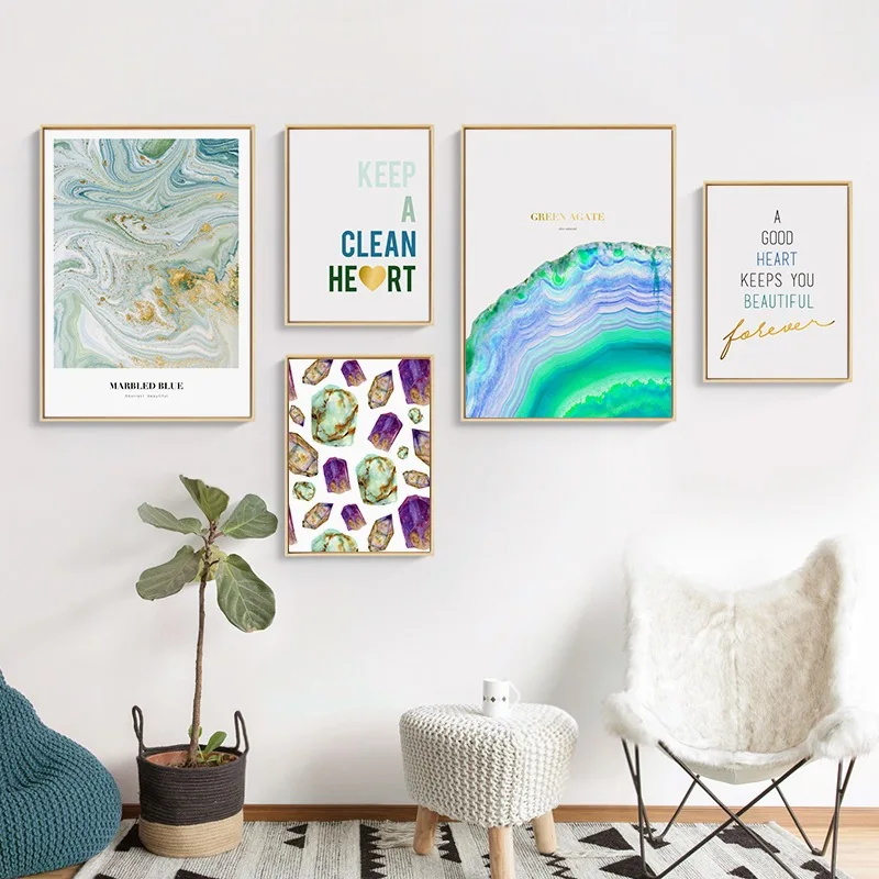 

Abstract Color Stone Pattern English Phrase Canvas Art Painting Print Poster Picture Wall Living Room Modern Home Decor Unframed