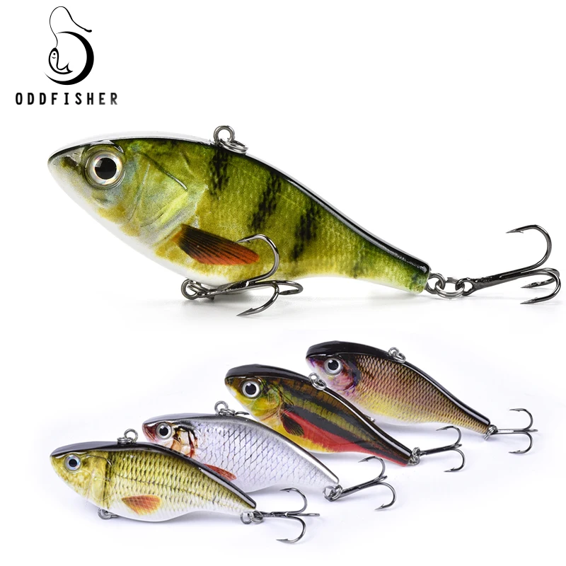 

VIB Fishing Lure artificial Hard Bait 7.5cm Minnow Sinking Crankabit Diving lure Vibration sea fishing lure trout pike Bass Bait