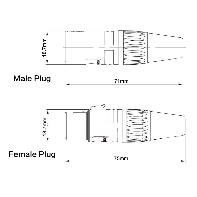 XLR разъем аудио Микрофон штекер 3pin динамик разъем мужской и женский цвет DIY mic разъем