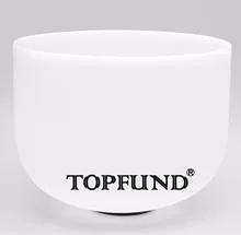 TOPFUND Frosted Quartz Crystal Singing Bowl A Note Third Eye Chakra 8″ – local shipping