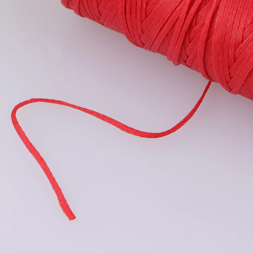 1 Spool Flat Waxed Polyester Braided Waxed Thread Cord for Sewing Accessories, DIY Jewelry Making