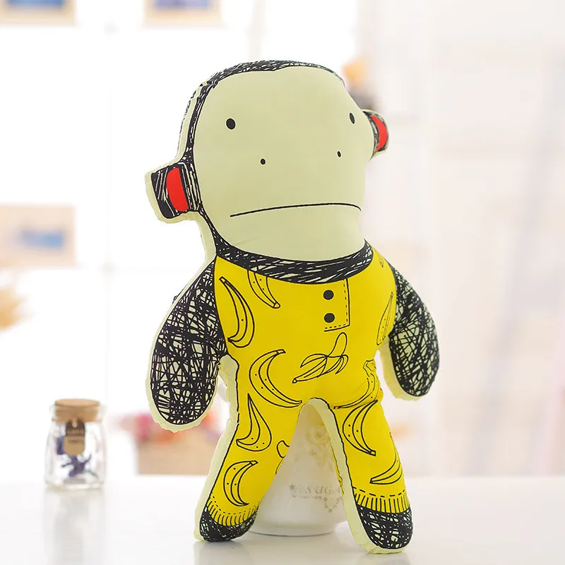 Cute Cartoon Banana Monkey Cloth Toys Soft UCKY BOY SUNDAY Baby Sleep Comfort Appease Dolls 40cm (5)