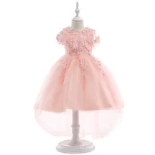 Розничная ; Прямая поставка; детское кружевное платье-пачка принцессы с цветами для девочек; детское бальное платье с вышивкой; праздничное платье на День святого Валентина