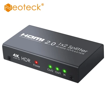 

Neoteck 1 in 2 out HDMI 2.0 Splitter Support 4K/60Hz YUV 4:4:4 HDR HDMI Distribution Amplifier for Xbox One X PS4 Projector TV