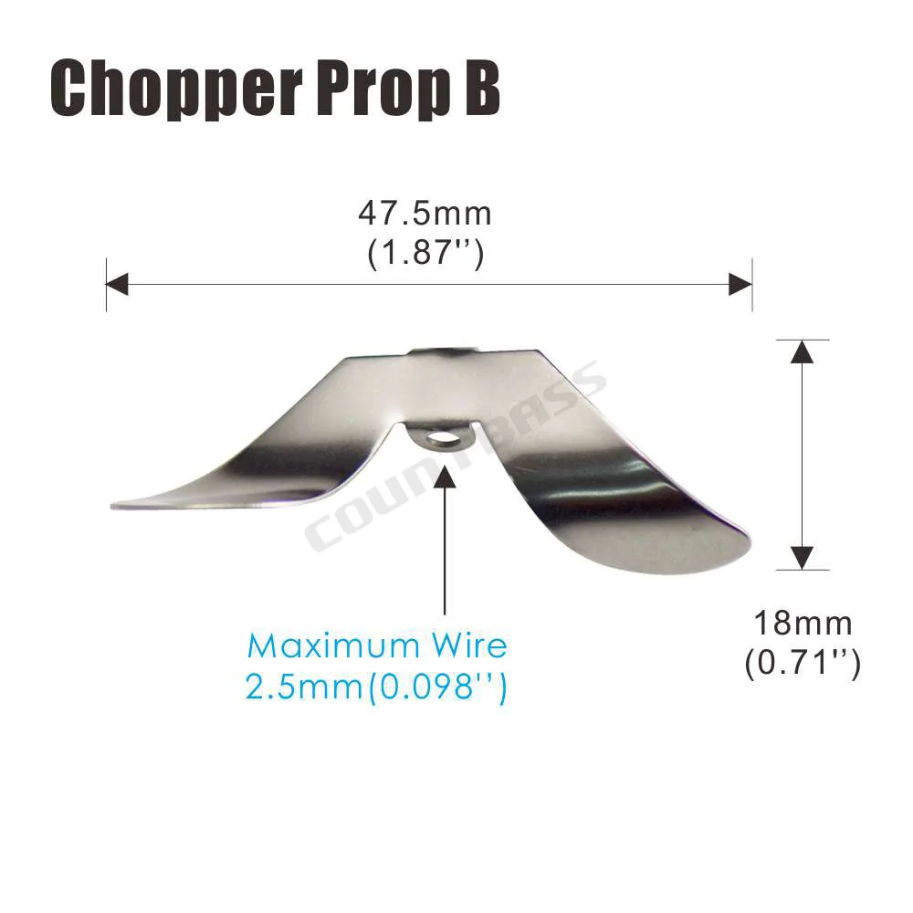 Componentes de Isca Buzzer Girador Lâminas Aço Inoxidável Chopper Prop Hélice Faça Você Mesmo Topwater Frete Grátis Expedição 50 Pçs 3 50 pçs buzzer girador lâminas, aço inoxidável