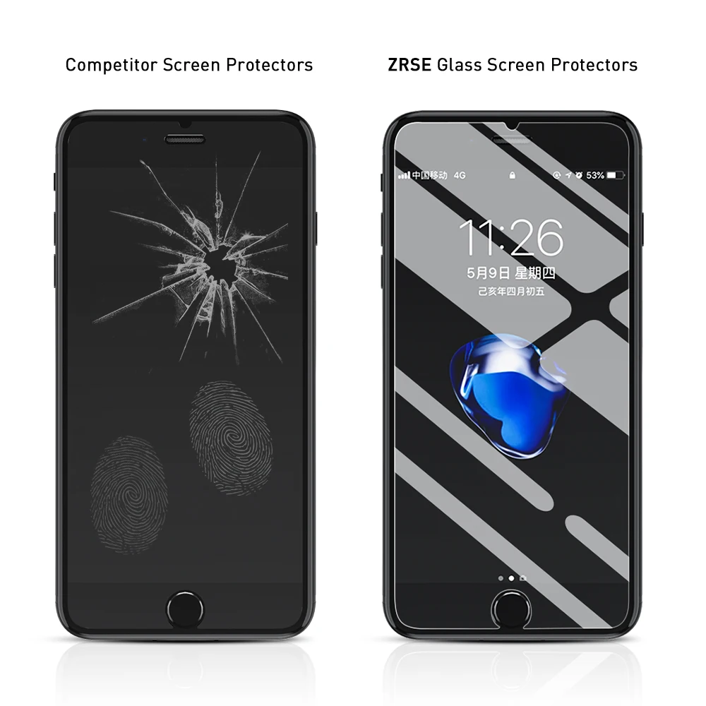 ZRSE [3 Pack] for iPhone X XS Max XR Tempered Glass for iPhone 5 5S SE 6 6S 7 8 Plus Screen Protector Protective Film for 4 4S (7)