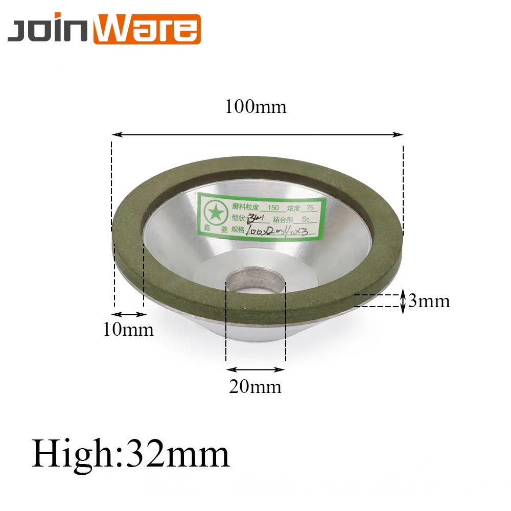 100 мм алмазная шлифовальная манжета колеса шлифовальные круги для вольфрамовой стали фреза точилка для инструментов шлифовальный станок аксессуары