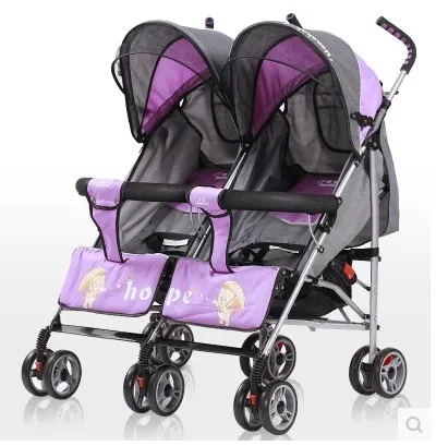 Twin baby font b stroller b font ultra lightweight folding baby can sit lie four font