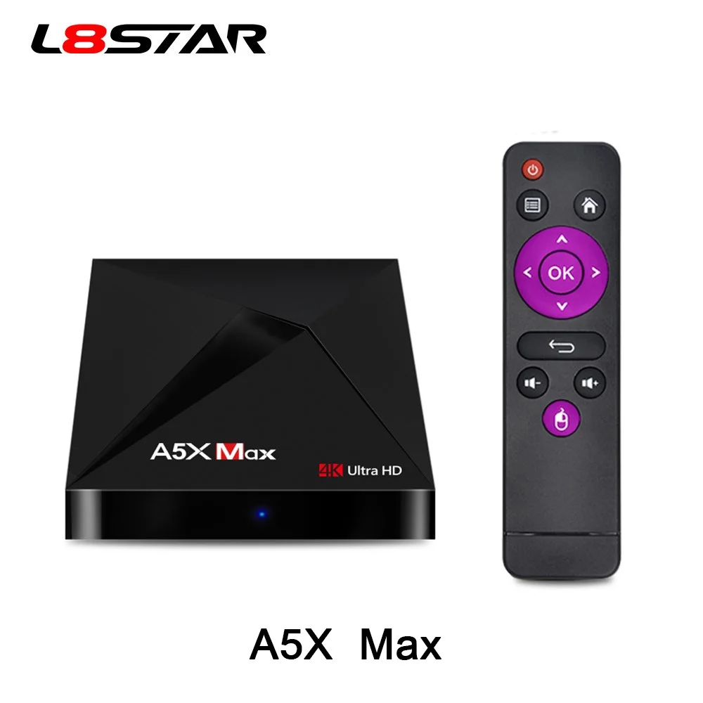 L8STAR A5X ماكس 4 GB RAM 32 GB ROM مربع التلفزيون الذكية الروبوت 9.0 RK3328 رباعية Core2.4G واي فاي 4 K BT 4.1 IPTV قمة مجموعة مشغل وسائط تي في بوكس L8STAR A5X ماكس 4 GB RAM 32 GB ROM مربع التلفزيون الذكية الروبوت 9.0 RK3328 رباعية Core2.4G واي فاي 4 K BT 4.1 IPTV قمة مجموعة مشغل وسائط تي في بوكس