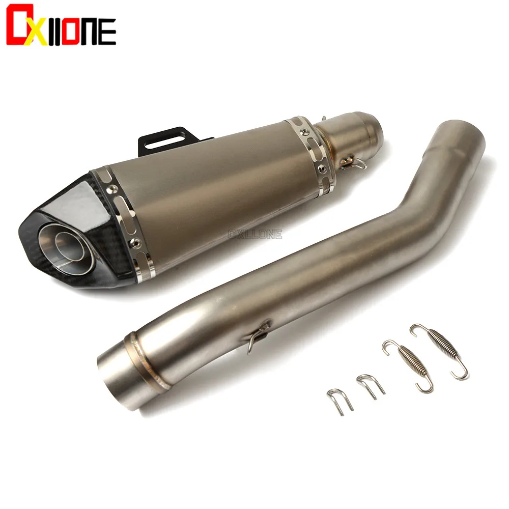 

Mid Middle Connecting Link Pipe Slip Whole Set pipe with Motorcycle Full Exhaust Muffler Pipe For kawasaki z800 2013-2016 2015