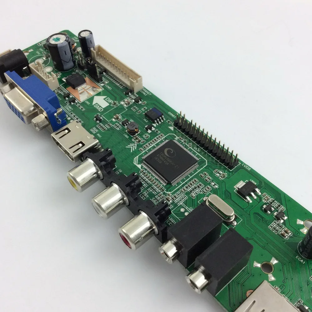 V56 универсальная плата драйвера контроллера ЖК телевизора ПК/VGA/HDMI/USB