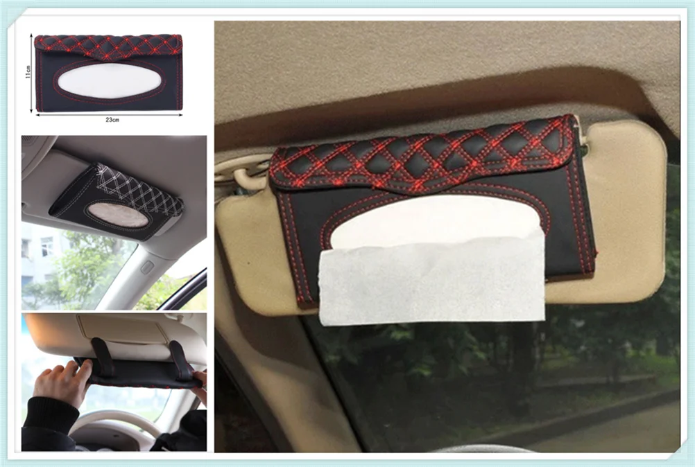 Car interior sun visor tissue box supplies clipboard paper towel rack for Honda City OSM FC Small PUYO Element Step REMIX CRV