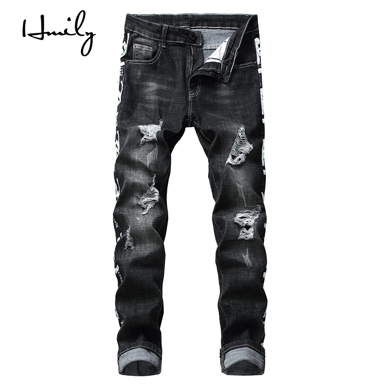 black distressed jeans mens size 40