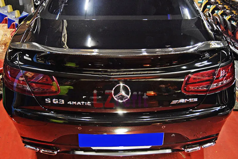 Настоящий спойлер багажника из углеродного волокна для BENZ C217 S Coupe S320 S400 S550 S63 Amg