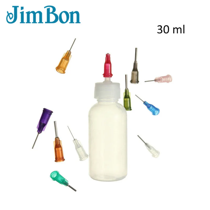 

JimBon Transparent Polyethylene Needle Dispensing Dispenser Bottle for Rosin Solder Flux Paste + 11 Needles 30ml