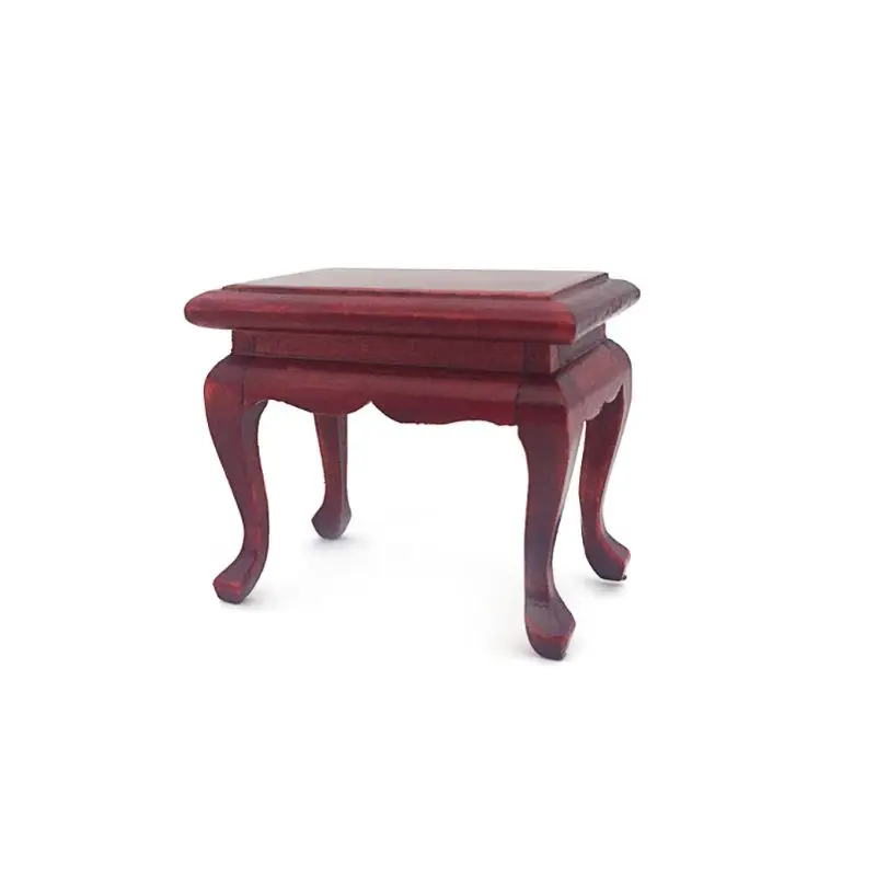 1:12 دمية أثاث مصغر كرسي خشبي نهاية الجدول ل دمية اكسسوارات المنزل المعيشة غرفة مسرحية لعبة