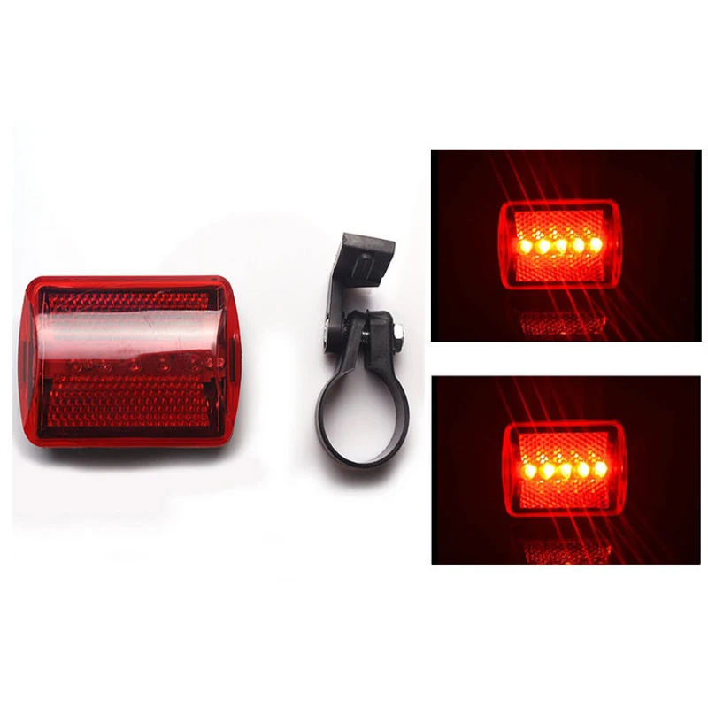 

Newly Bike Bicycle Tail Rear Lights Safety Warning Bicycle Light Taillight Lamp 5 LED Cycling Light Bike Accessories