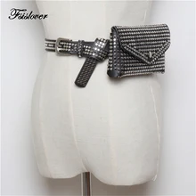 Поясная поясная сумка для женщин с заклепками поясная сумка роскошная дизайнерская поясная сумка маленькая Женская поясная сумка, чехол для телефона Панк поясная сумка кошелек