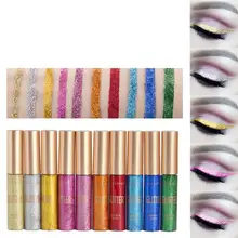 10 цветов, новинка, брендовая цветная блестящая жидкая подводка для глаз с металлическим блеском, водостойкая матовая подводка для глаз, стойкая косметика