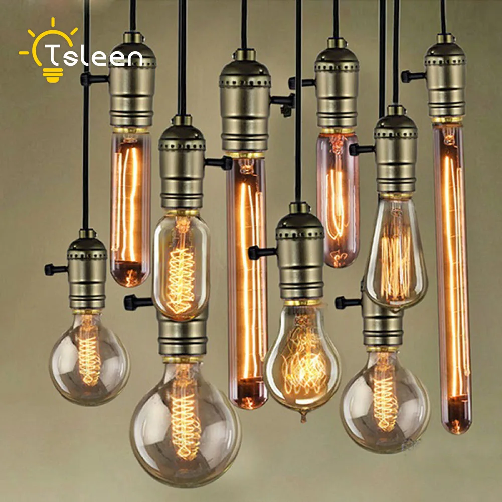 TSLEEN E27 Aluminum Retro Antique Vintage LED Light Lamp ...