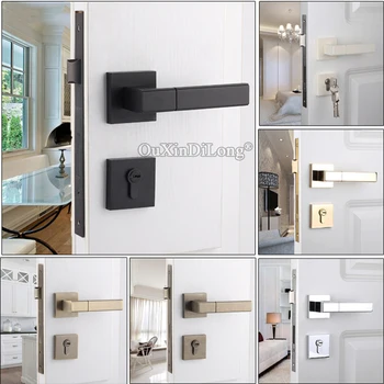 

Stunning Design European Mortise Door Lock Set Copper Interior Door Lever Lock for Living Room Bedroom Bathroom 7 Colors