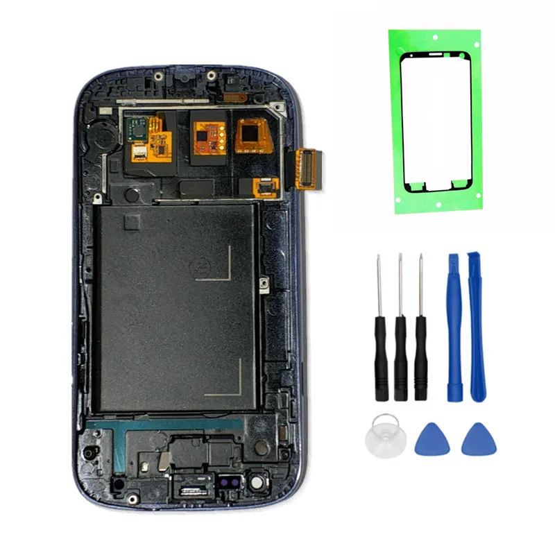 

100% Tested AA Quality Replacement for Samsung GALAXY S3 i9300 Tested LCD Touch Screen Digitizer Assembly+Frame+Free Tools