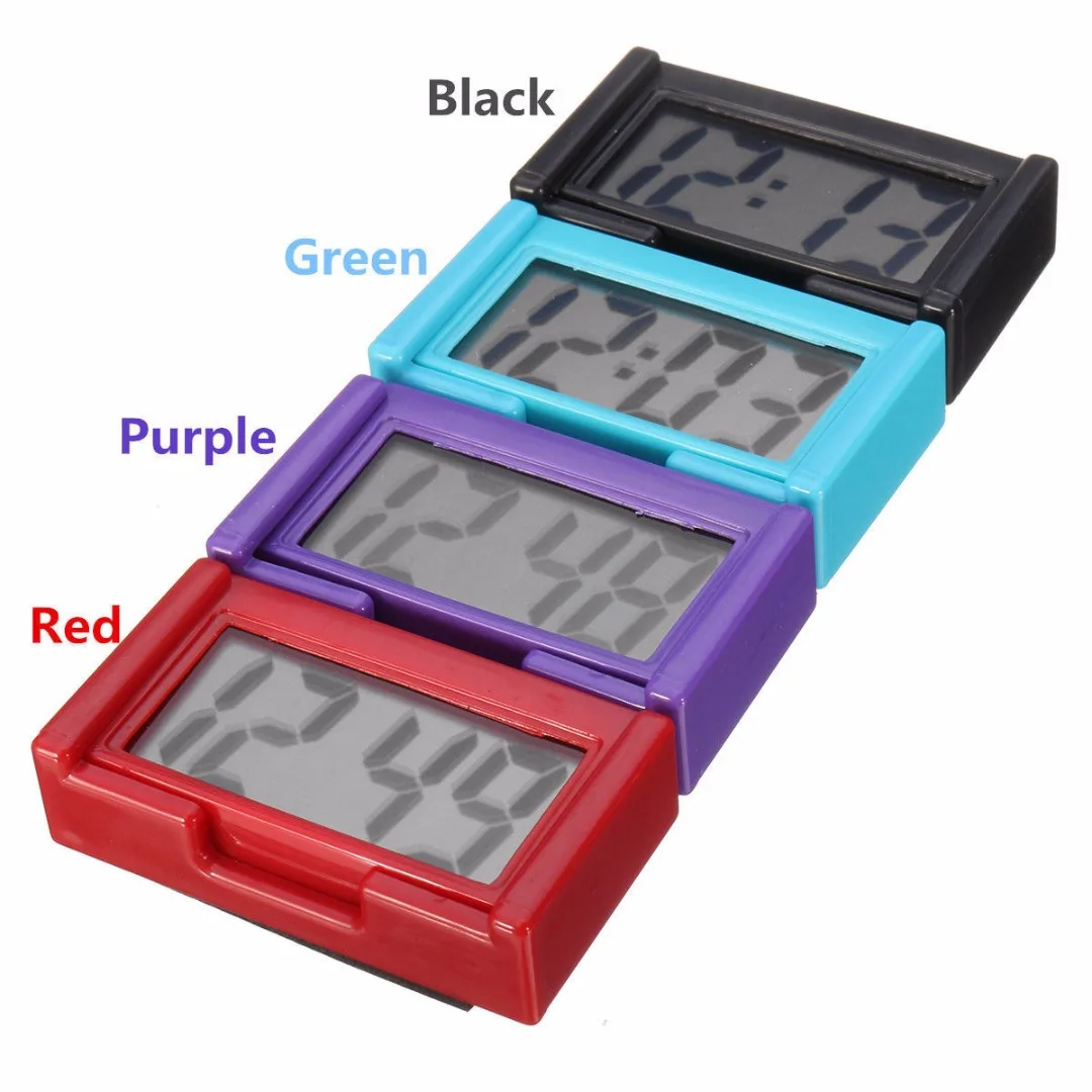 JX-LCLYL LCD Screen Digital Car Dashboard Clock Desk Time Adsorption Bracket Home Office