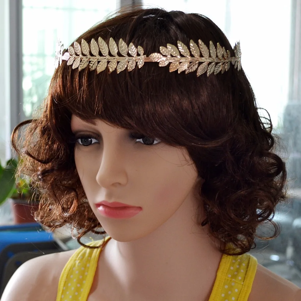 Gold Silver Metal Bridal Crown Headpiece Wedding Hair Accessories Leaves Tiara Bride Headband Hairbands Forehead Hair Jewelry - Image 6