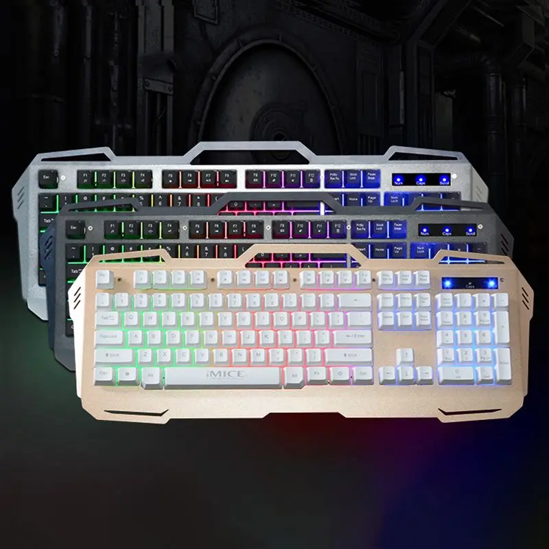 

IMice Wired Gaming Keyboard 104 Keys Backlit Keyboards Mechanical Feeling Gamer Keyboard For Tablet Desktop