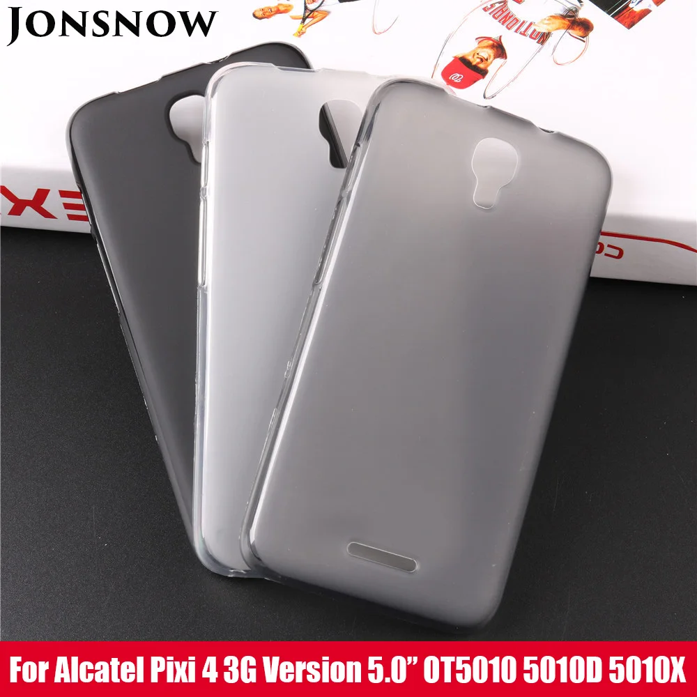 JONSNOW мягкий чехол для Alcatel Pixi 4 3G Версия 5 0 &quot5010D 5010X ТПУ пудинг Нескользящие