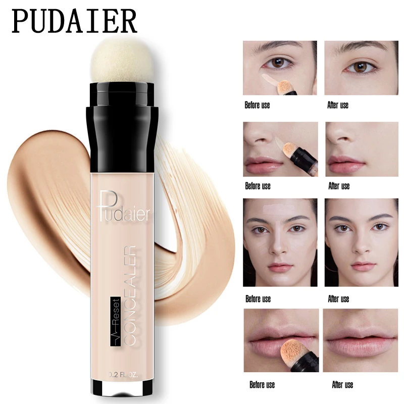 

Pudaier Concealer Face Foundation Color Corrector Pen Contouring Stick Creamy Full Cover Concealer Base Makeup Cosmetic