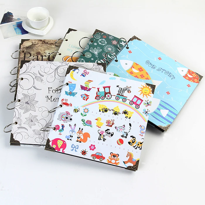 

12 inch Photo Album DIY Photo Album Scrapbook album Upscale Wire Binding Cartoon Kids Album