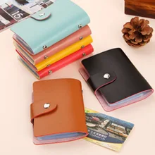 Lambskin Card Holder Solid Color Leather Buckle Card Holder 24 Bank Pack Card Set Unisex Credit Case Lambskin Card Holder Solid Color Leather Buckle Card Holder 24 Bank Pack Card Set Unisex Credit Case