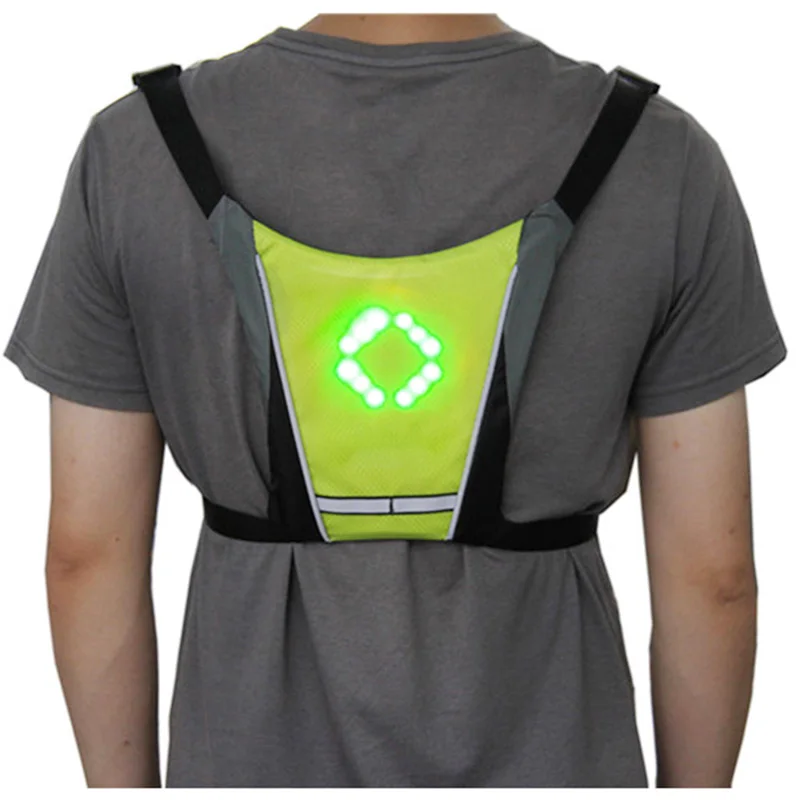 Cycling Vest Coat Reflective Safety Vest Cycling Waterproof 48 LED Turn