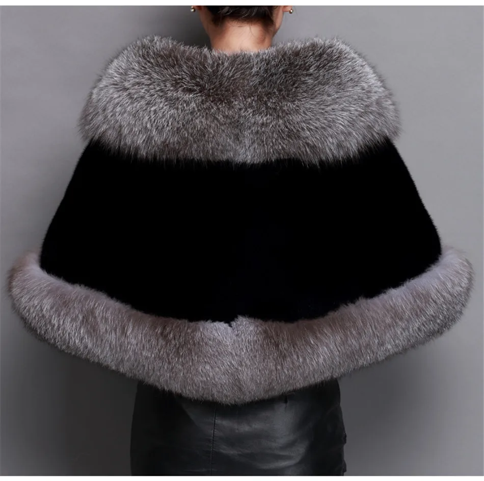 Mariée Fourrure Grand Col Parti Lapin Châle De Pon Rex Blanc Renard Poncho Wrap Mariage Écharpe Rouge Argent twXzrpxX