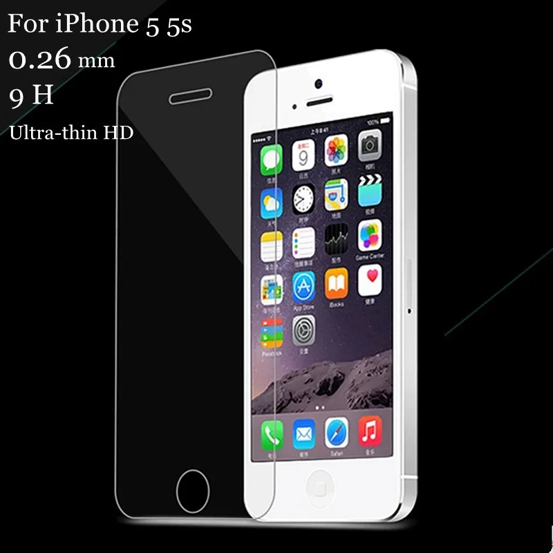 5 шт./лот для стекла на iPhone 5S, закаленное стекло для iphone 5 5S 5c se, защитное стекло на iphone 5S galss, Защитная пленка для экрана