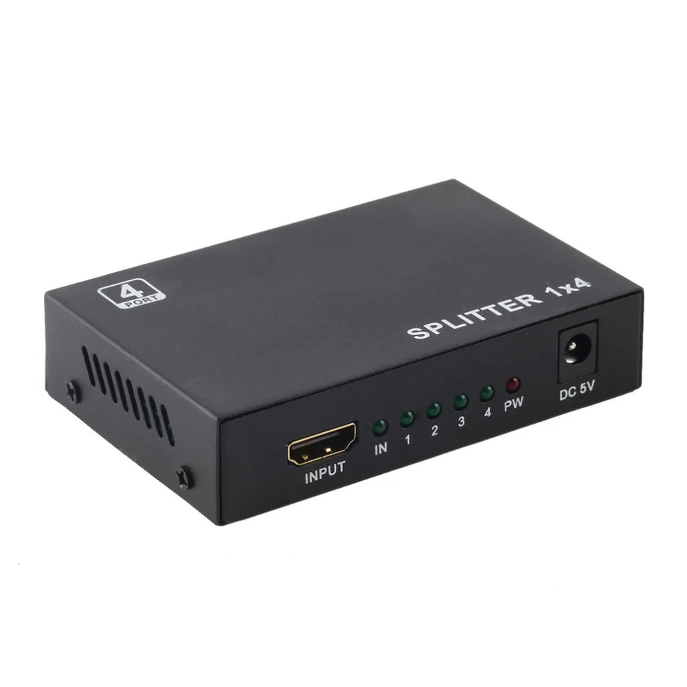 Hot Wholesale 1pc 1pc 4 port HDMI splitter 1x4 Distribuidor HDMI full