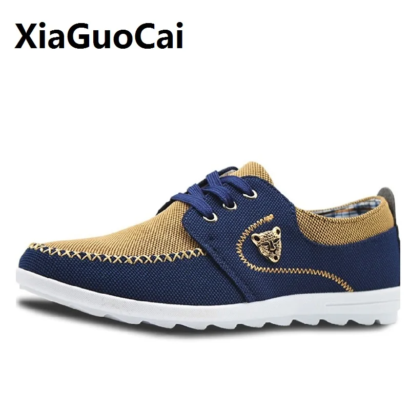 

Large Size 48 Sewing Men Casual Shoes Canvas Lace Up Patchwork Breathable Fashion Zapatillas Hombre Light Flat with Mixed Colors