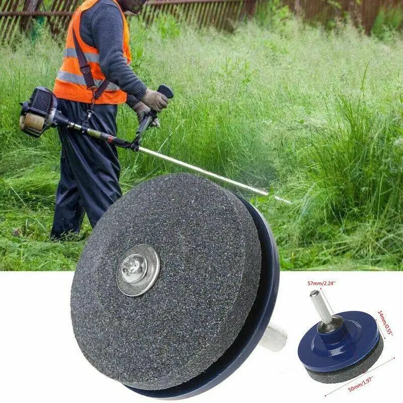 

1 pc Universal Lawnmower Faster Blade Sharpener Grinding Garden Tools Rotary Drill 50MM Multi-Function Mower Sharpening Stone