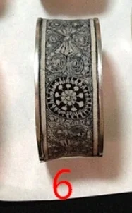 Ограниченная версия полностью ручной работы Мяо Серебряные широкие браслеты с вышивкой патч Этническая мода античное серебро произведение искусства 1 шт. цена - Цвет: G6 55mmDX3cmW