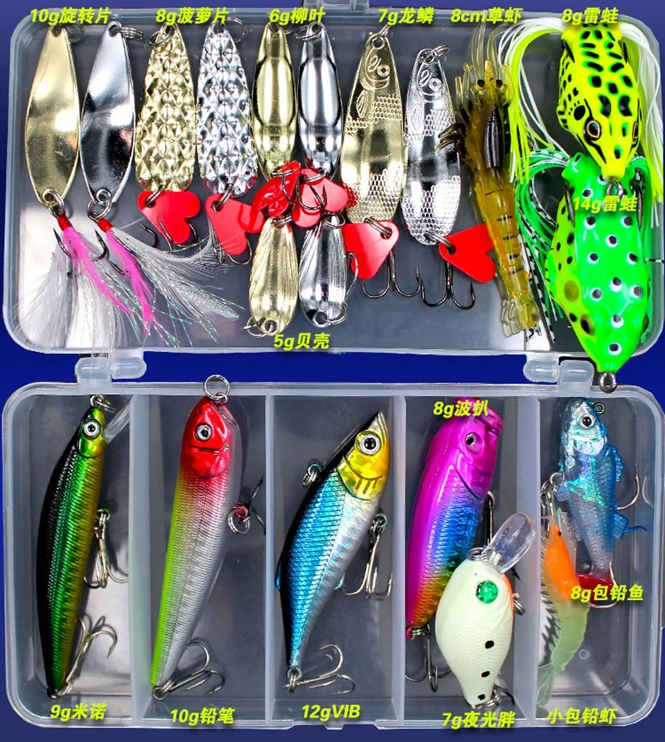 Buy 21pcs fishing lure tackle carp fishing accessories
