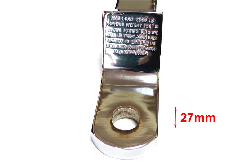 طويل مقطورة هوك كروم فضي سحب بار 345 ملليمتر في طول مقطورة الاكسسوارات