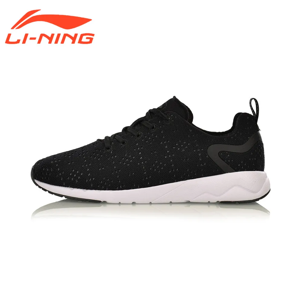 

Li-Ning Men's Heather Leisure Walking Shoes Mono Yarn Wearable Anti-Slip LiNing Sports Shoes Breathable Sneakers AGCM055